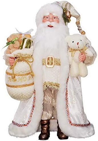 Windy Hill Collection 16" Inch Standing White & Gold Ho Ho Ho Santa Claus Christmas Figure Figuri... | Amazon (US)
