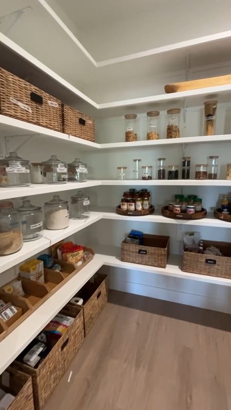 Beautifully organized pantry using sustainable wood and glass solutions 
#pantryorganization #sustainablematerials

#LTKhome #LTKfamily