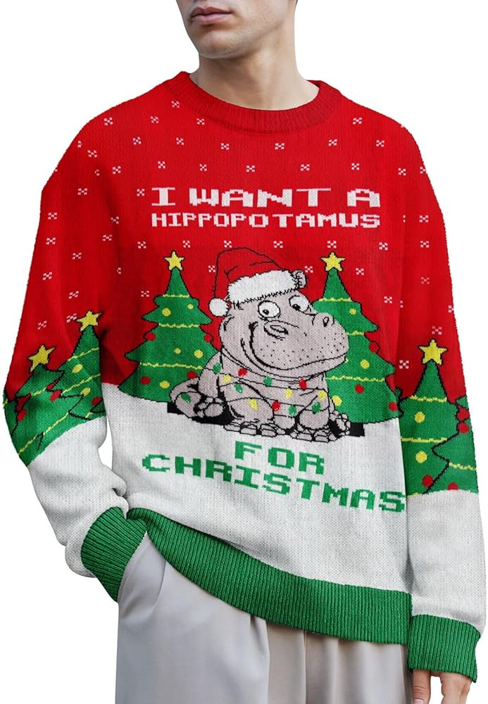 99TIMORO Funny Ugly Christmas Sweater for Men and Women, Holiday Pullover 2025, Novelty Crewneck ... | Amazon (US)