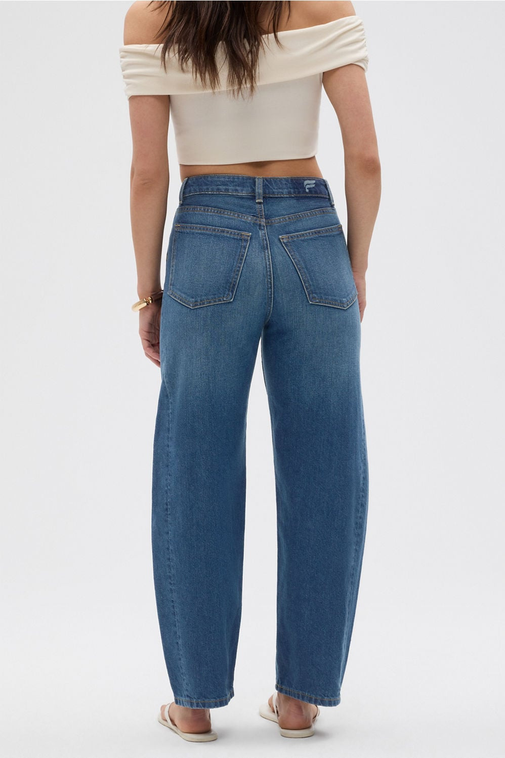 High Rise Barrel Jean | Fabletics