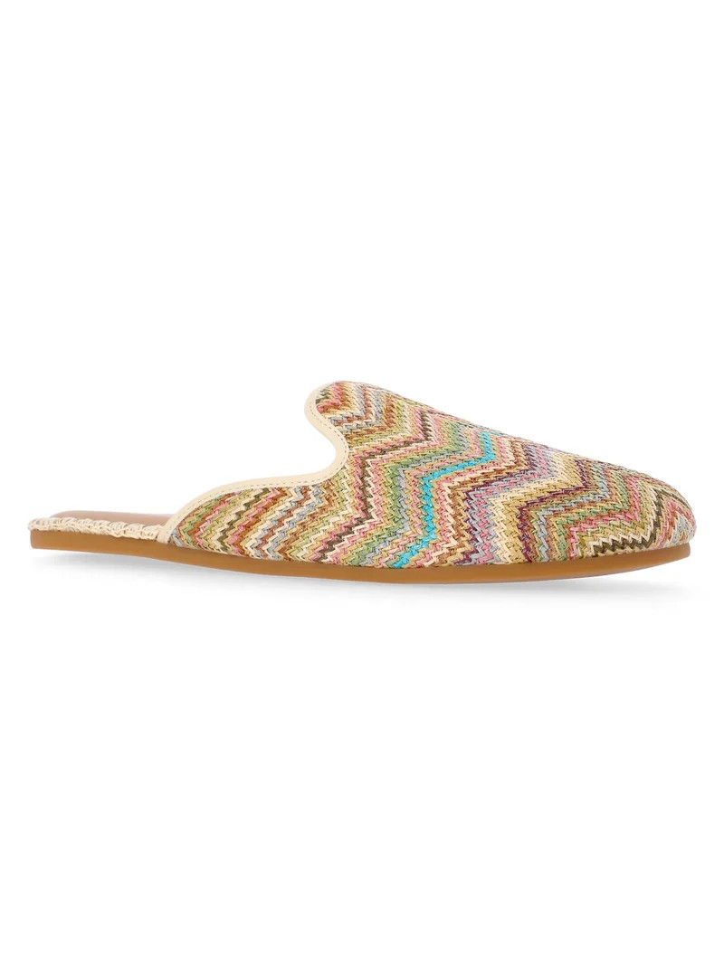 Time and Tru Women's Whipstitch Raffia Mules | Walmart (US)