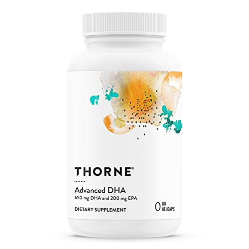 THORNE Advanced DHA - 650 mg DHA and 200 mg of EPA - Supports Healthy Brain Aging and Nerve Function - 60 gelcaps | Amazon (US)