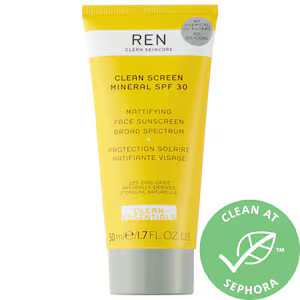 Clean Screen Mattifying Face Sunscreen SPF 30 - REN Clean Skincare | Sephora | Sephora (US)