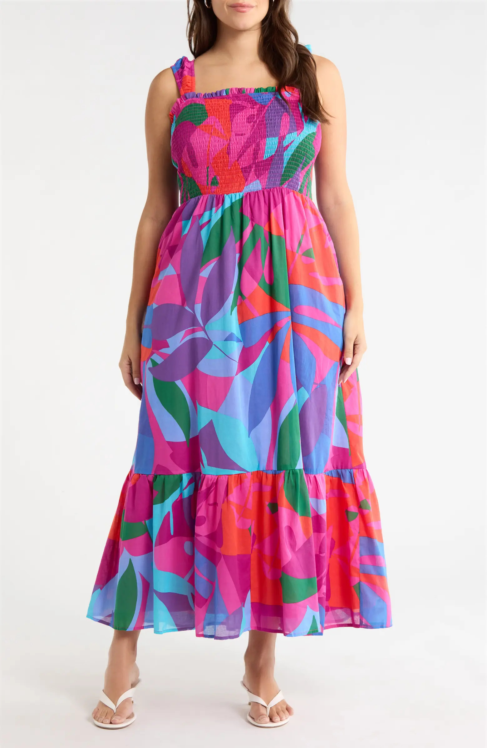 Vemmy Abstract Tayla Geo Print Maxi Dress | Nordstrom