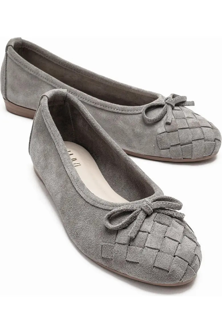 Forever & Always Shoes Nopos Leather Cap Toe Ballet Flat in Beige at Nordstrom, Size 9 | Nordstrom