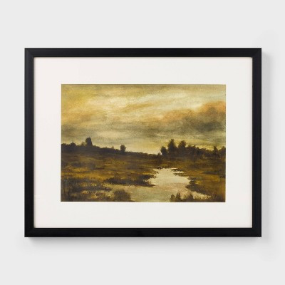 20"x16" Marshland at Dusk Framed Wall Art - Threshold™ designed with Studio McGee | Target