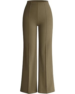 OQQ Women Wide Leg Pants High Waist Casual Pants Fall Clothes Outfits | Amazon (US)