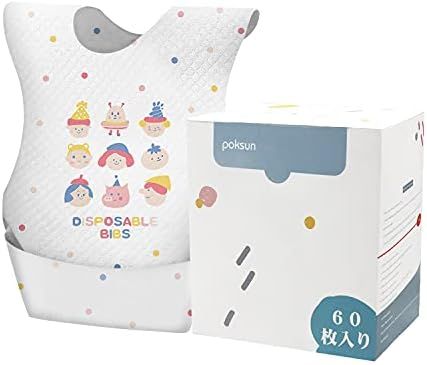 Poksun Baby and Infant Disposable Travel Bibs - Soft, Leakproof, for Toddlers Babies, Feeding, Tr... | Amazon (US)