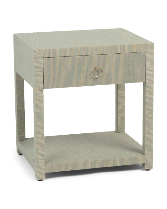 22x24 One Drawer Woven Raffia Side Table | TJ Maxx