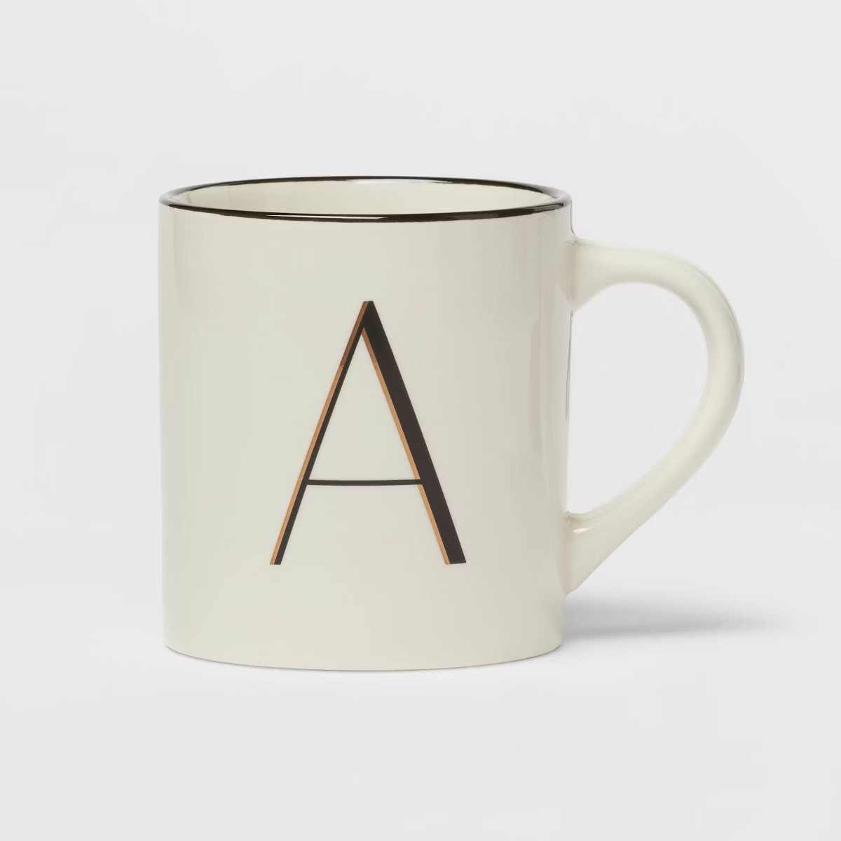 16oz Stoneware Monogram Mug Ivory - Threshold™ | Target