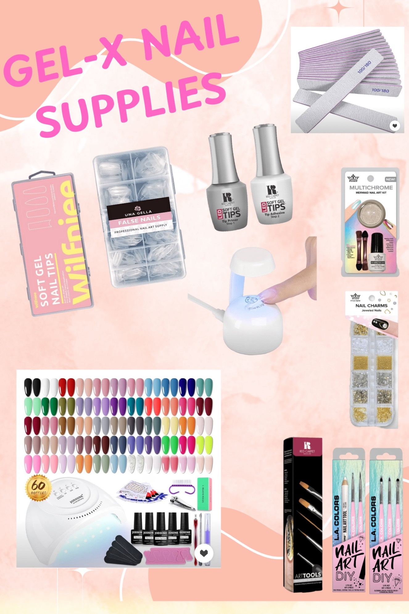 Do your nails at home and save money!!! These are the gel x supplies I’ve been using to do my nails at home like the salon! Go to my instagram stories and highlight to see how I use these items to get the salon look and last for up to 2 weeks! 

#LTKStyleTip #LTKFindsUnder50