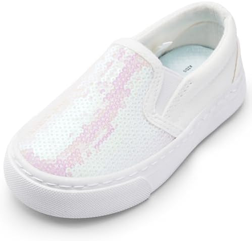 Toddlers Shoes Kids Canvas Sneakers Slip-on Causal Running Tennis Shoes for Boys Girls | Amazon (US)