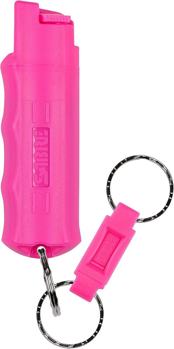 SABRE 3-in-1 Defense Spray – Pepper Spray, Tear Gas & UV Dye, Quick Release Keychain for Easy C... | Amazon (US)