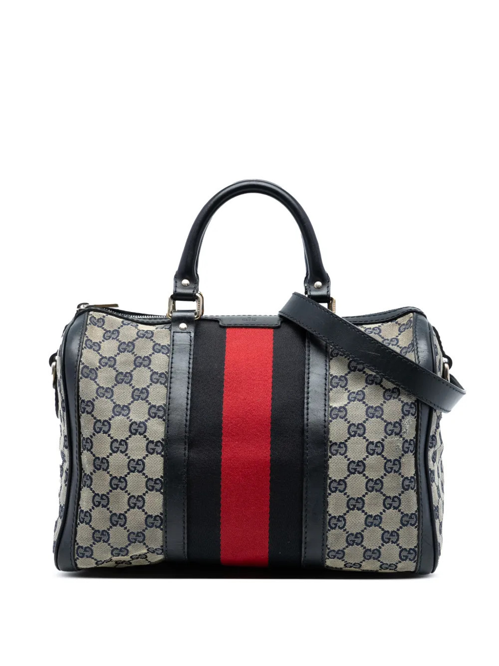 Gucci Pre-Owned 2016-2025 Medium GG Canvas Web Joy Boston Bag satchel - Brown | Farfetch Global