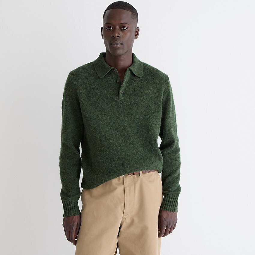 Brushed wool polo sweater | J. Crew US