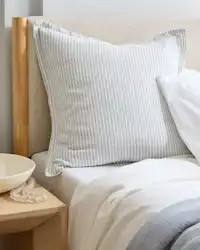 European Linen Stripe Euro Sham | Quince
