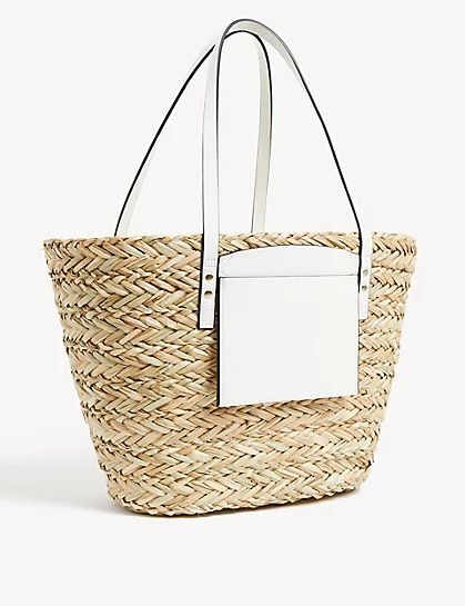 Straw Striped Tote Bag | Marks and Spencer US