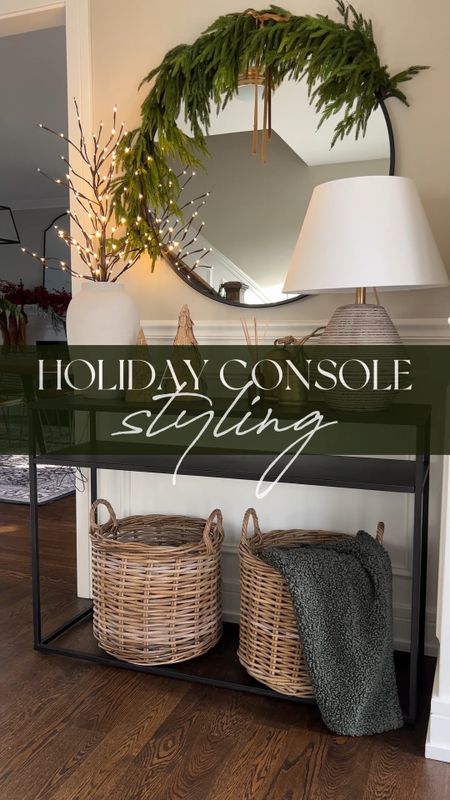 Christmas console table decor
Console table styling 
Holiday console table styling
Our console table is still on sale!

#LTKhome #LTKsalealert #LTKHoliday