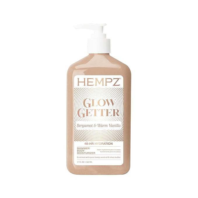 Hempz Glow Getter Body Lotion, Hydrating Moisturizer with Shimmer, 17 oz. | Amazon (US)