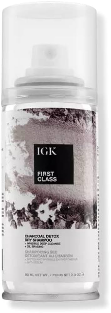 IGK FIRST CLASS Charcoal Detox Dry Shampoo | Volume + Soothes Scalp + Balance Oil | Vegan + Cruel... | Amazon (US)