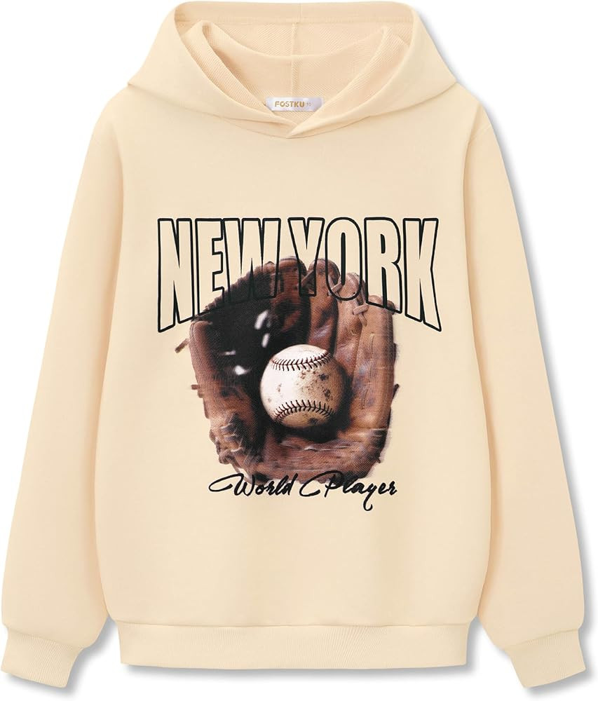 Boys Hooded Sweatshirt - Fashion Soft Long Sleeve Kangaroo Pocket Pullover Casual Tops Size 6-18 | Amazon (US)