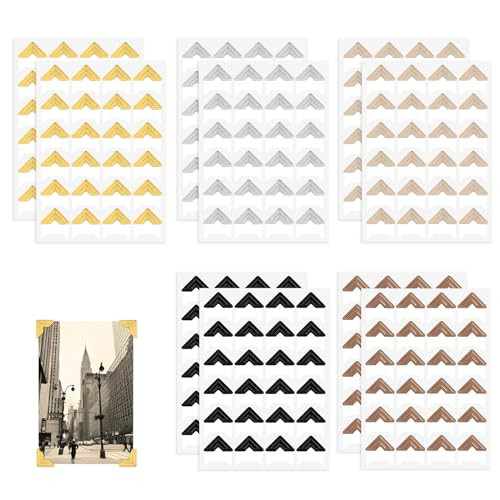 240 Pieces Photo Corners Self Adhesive Picture Corners for Scrapbooking, Photo Mounting Corners for DIY Scrapbook, Album, Journal, 10 Sheets | Amazon (US)