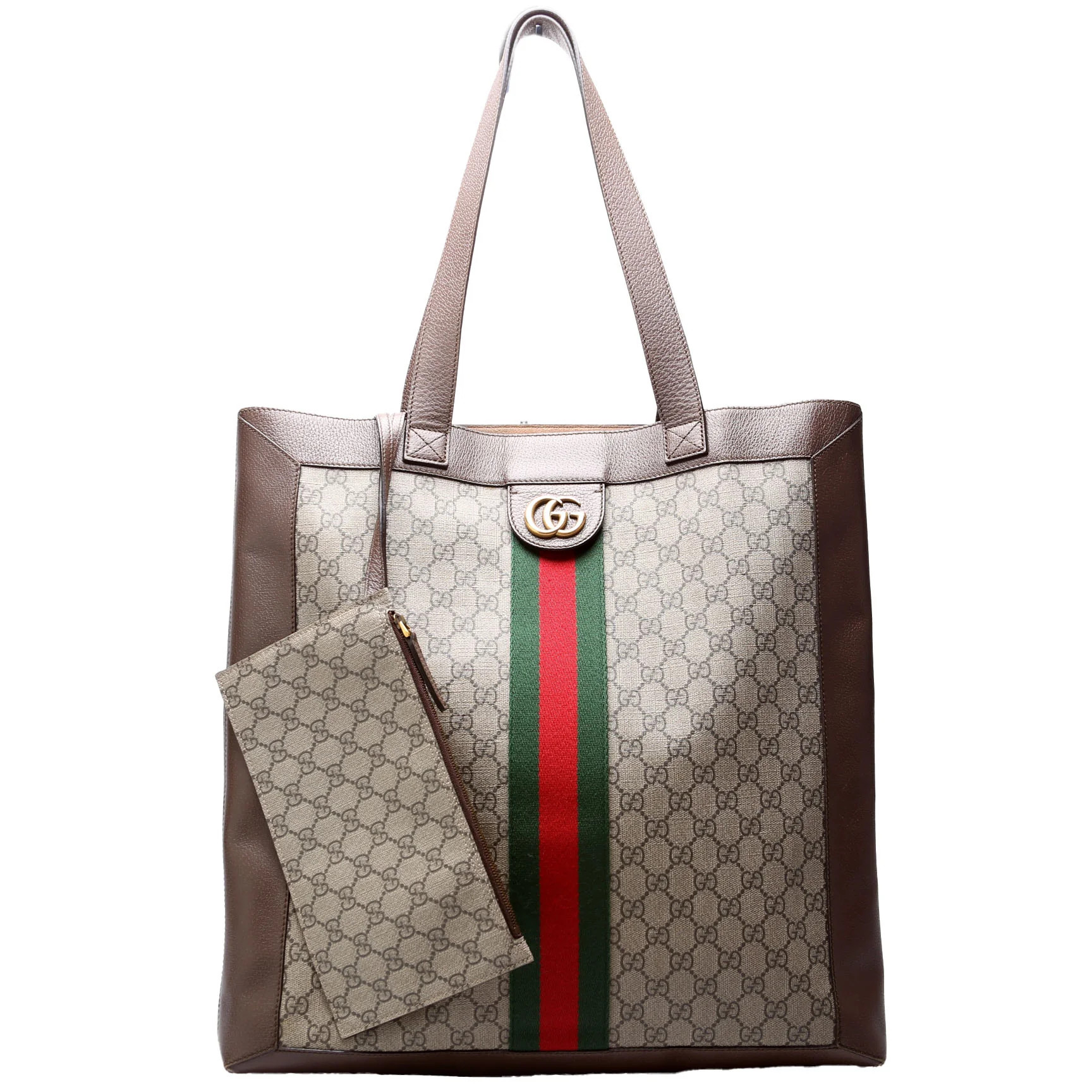 519335 Ophidia Soft GG Supreme Large Tote Brown | Keeks Designer Handbags