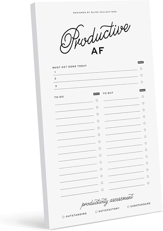 Bliss Collections To Do List Notepad, Productive AF, Magnetic Weekly and Daily Planner for Organi... | Amazon (US)