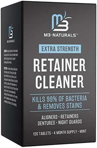 Retainer Cleaner Tablets Bath Remove Odors Discoloration Stains and Plaque 4 Month Supply Denture... | Amazon (US)