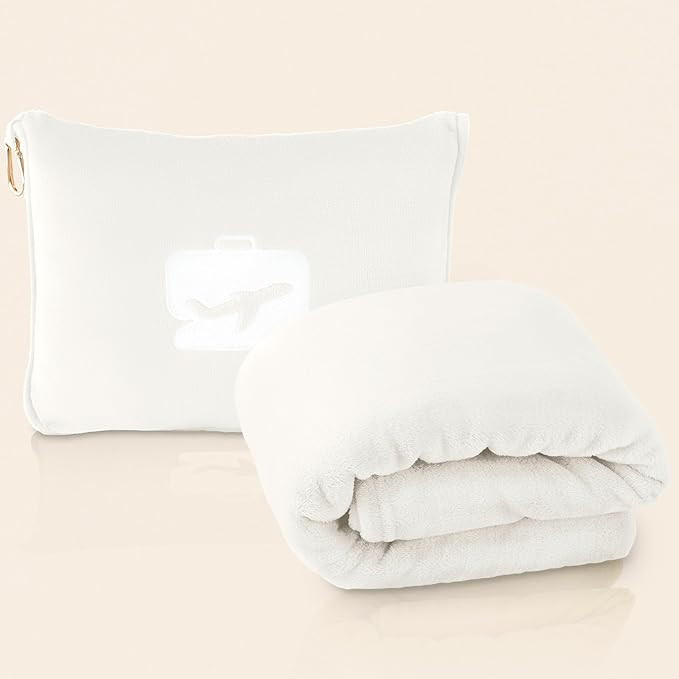 EverSnug Travel Blanket and Pillow - Ultra-Soft, Compact & Lightweight, 65x40 Inches, with Carry ... | Amazon (US)