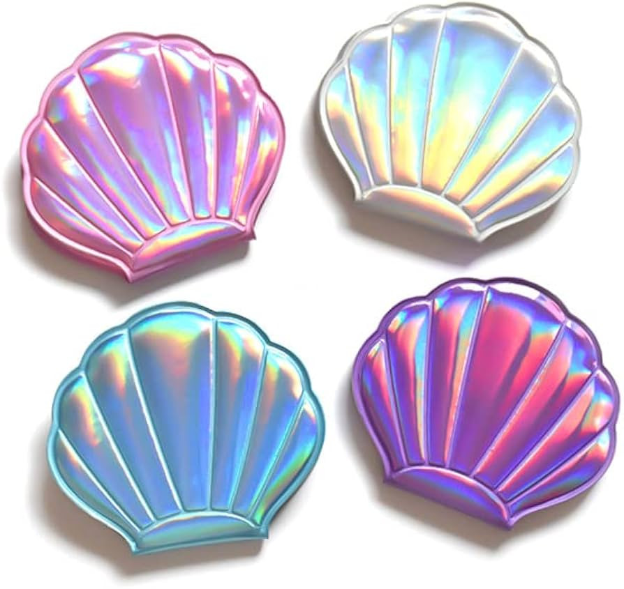 X Hot Popcorn 4 Color Shell Mirror, Double-Sided Magnification Makeup Mirror, Girls Compact Mirro... | Amazon (US)