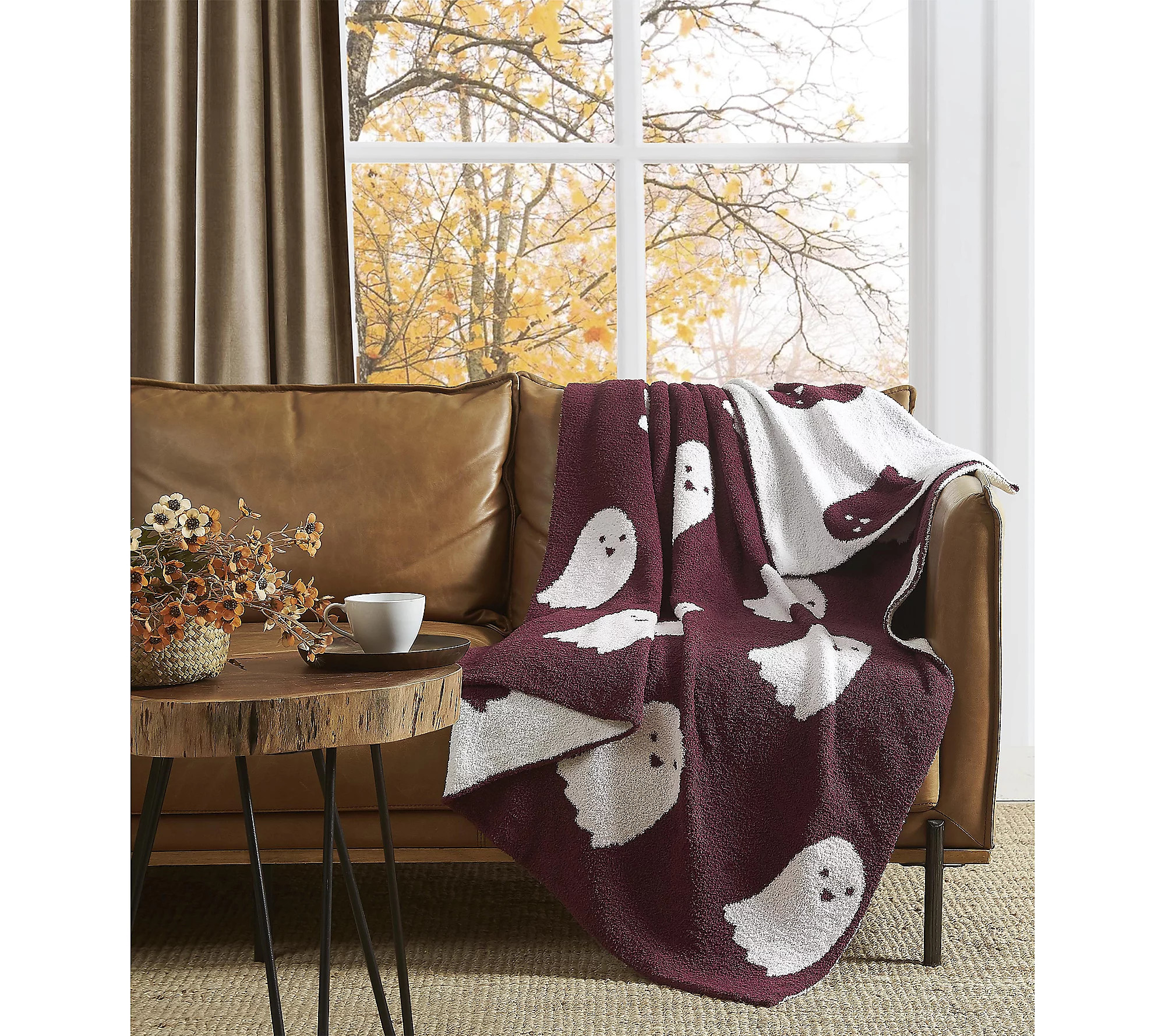 Truly Soft Cozy Ghost Reversible 50x70 Throw | QVC