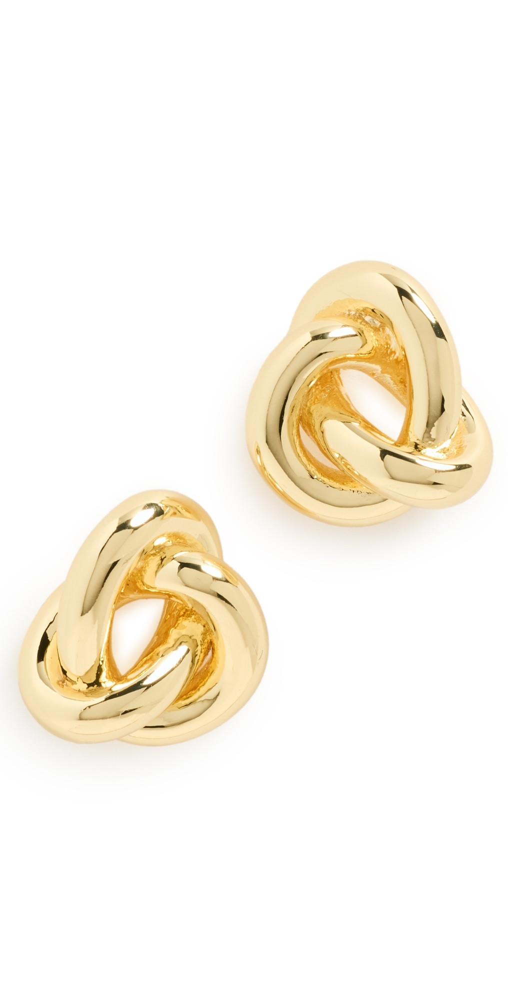 Gorjana Infinity Knot Studs Gold Plated One Size | Shopbop