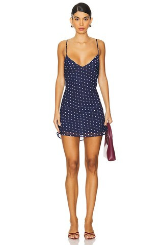 Bella Venice Jordan Slip Dress in Navy & White from Revolve.com | Revolve Clothing (Global)