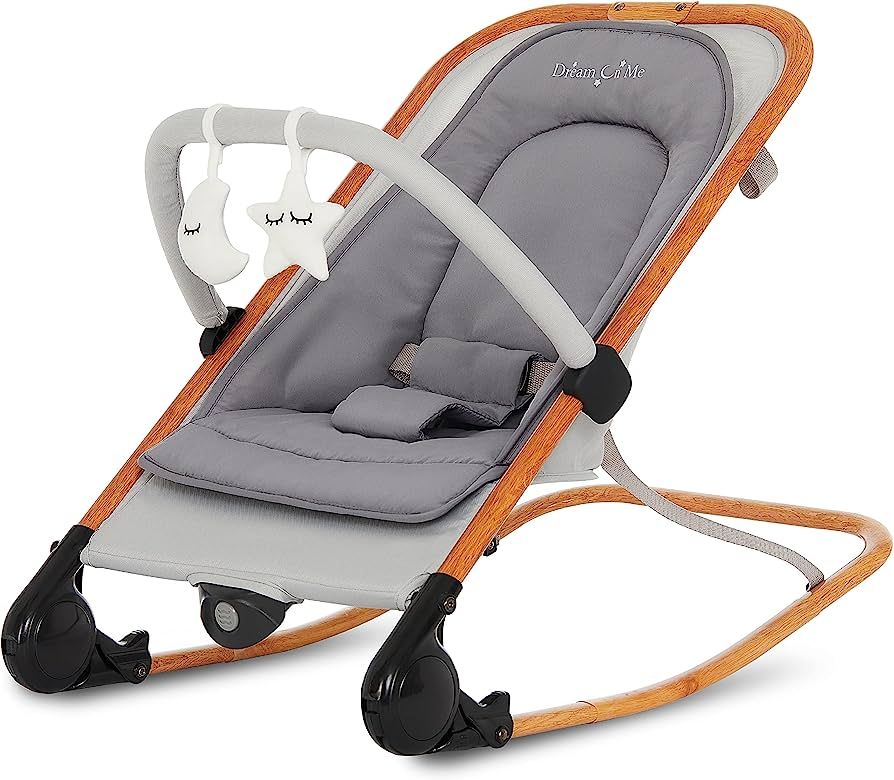 Dream on Me Rock with me 2-in-1 Rocker and Stationary Seat | Compact Portable Infant Rocker with ... | Amazon (US)