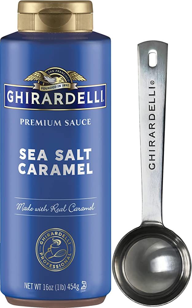 Ghirardelli Sea Salt Caramel Flavored Sauce, 16 Ounce Squeeze Bottle with Ghirardelli Stamped Bar... | Amazon (US)