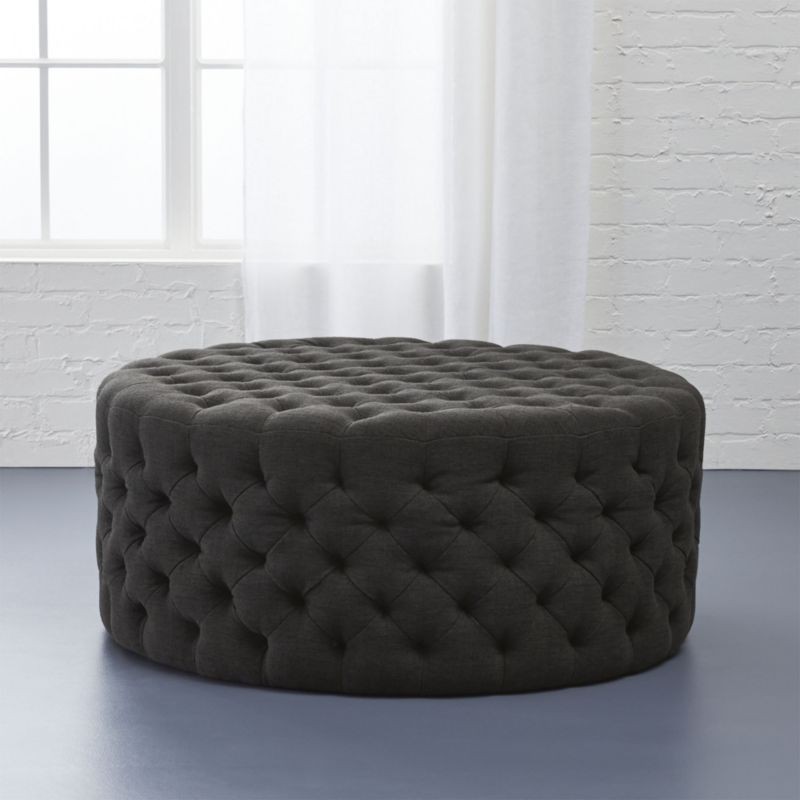 Tufted Ottoman + Reviews | CB2 | CB2