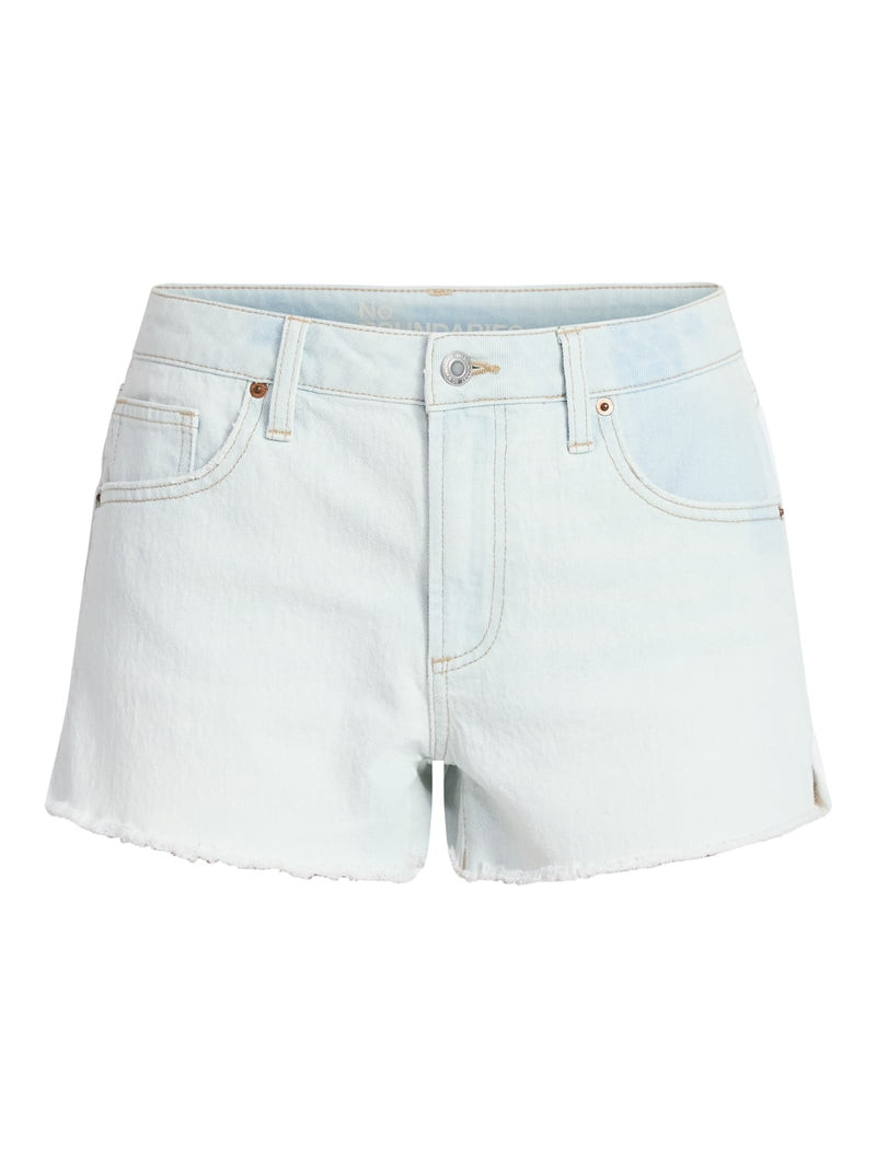 No Boundaries Mid-Rise Denim Shorts, 3" Inseam, Women's 00-20 | Walmart (US)