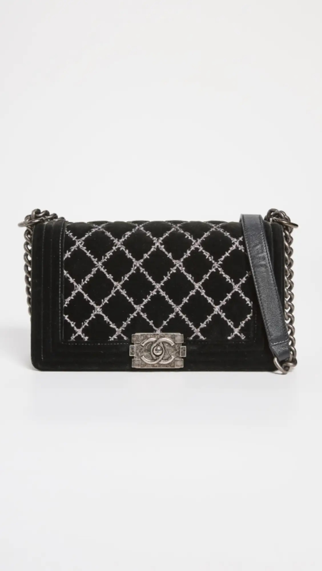 What Goes Around Comes Around Chanel Velvet Boy Medium Bag | Shopbop | Shopbop