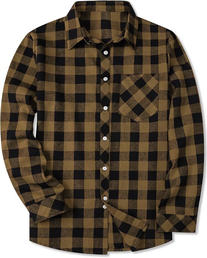 SANGTREE Plaid Shirt Flannel Shirts | Amazon (US)