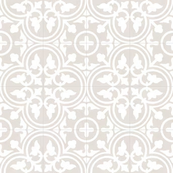 DELLA TORRE Annabelle Gray 8-in x 8-in Glazed Porcelain Encaustic Floor Tile (0.42-sq. ft/ Piece) | Lowe's