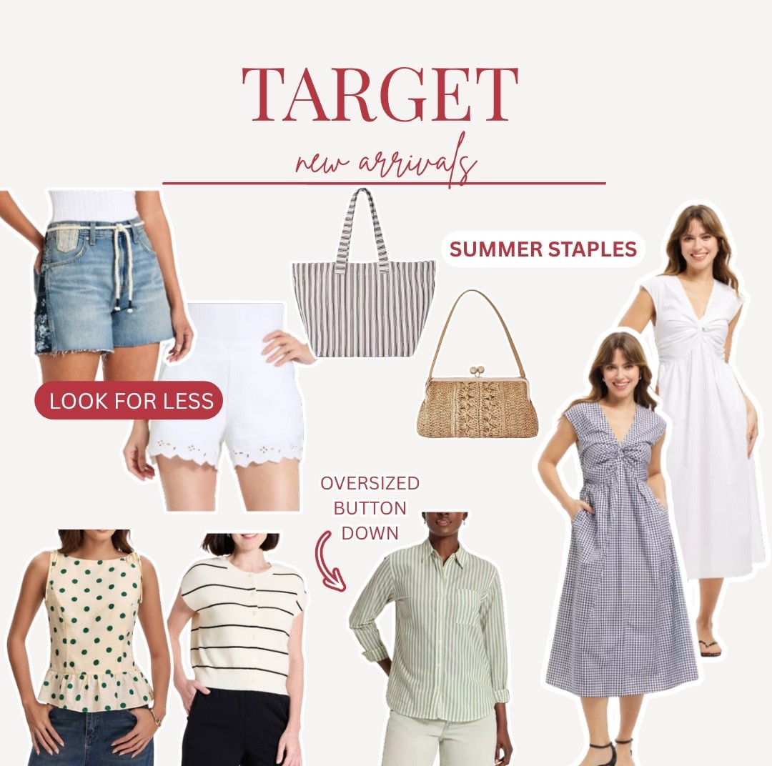 @Target new arrivals just delivered and these summer staples are everything 🎯🤍✨

Denim cutoffs, eyelet shorts, striped totes, raffia bags, oversized button downs, gingham dresses, and the most elevated basics at prices that will genuinely surprise you. The kind of look for less finds that make you look completely put together without even trying. Perfect for summer errands, vacation outfits, and effortless everyday style. Linked and ready for you!

#LTKootd #LTKSeasonal #LTKWorkwear