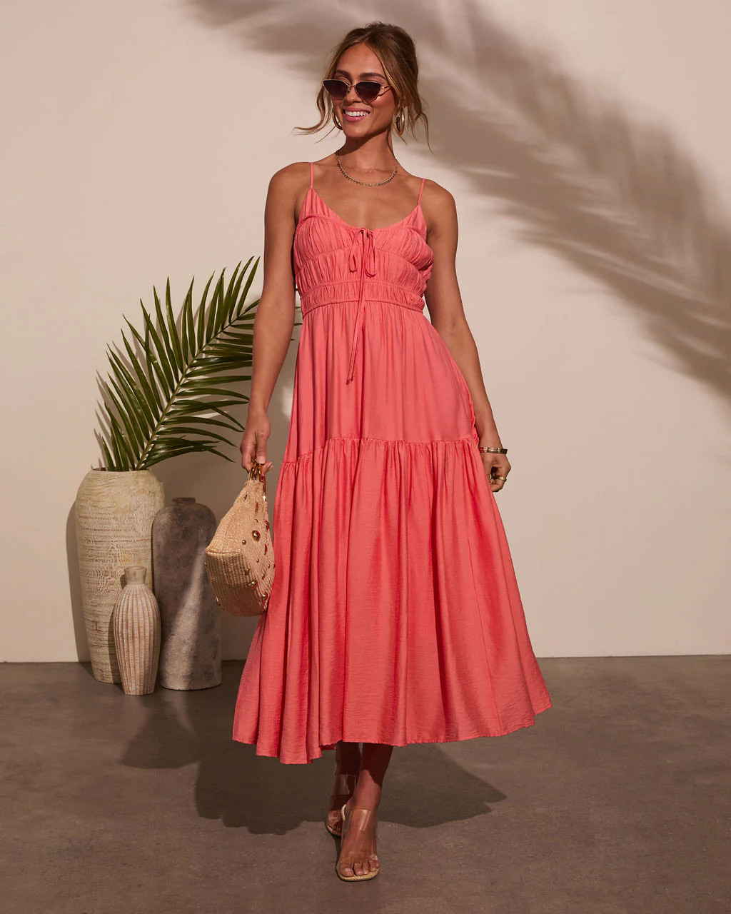 Riviera Romance Ruched Tiered Maxi Dress | VICI