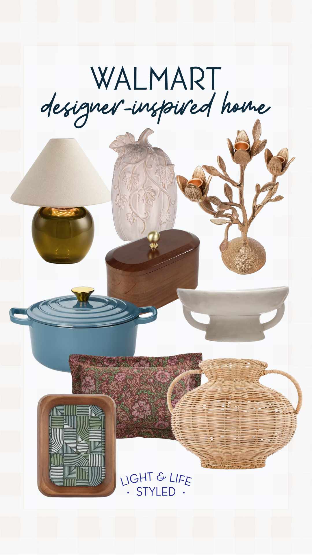 Looks designer, but it's from Walmart! These home good finds for the fall are so good. The pops of warm colors and elevated style will impress everyone. These tiny hints of style will look great in your house! Designer-inspired, high low home, stylish on a budget. 

 #LTKSeasonal #LTKActive #LTKHome
