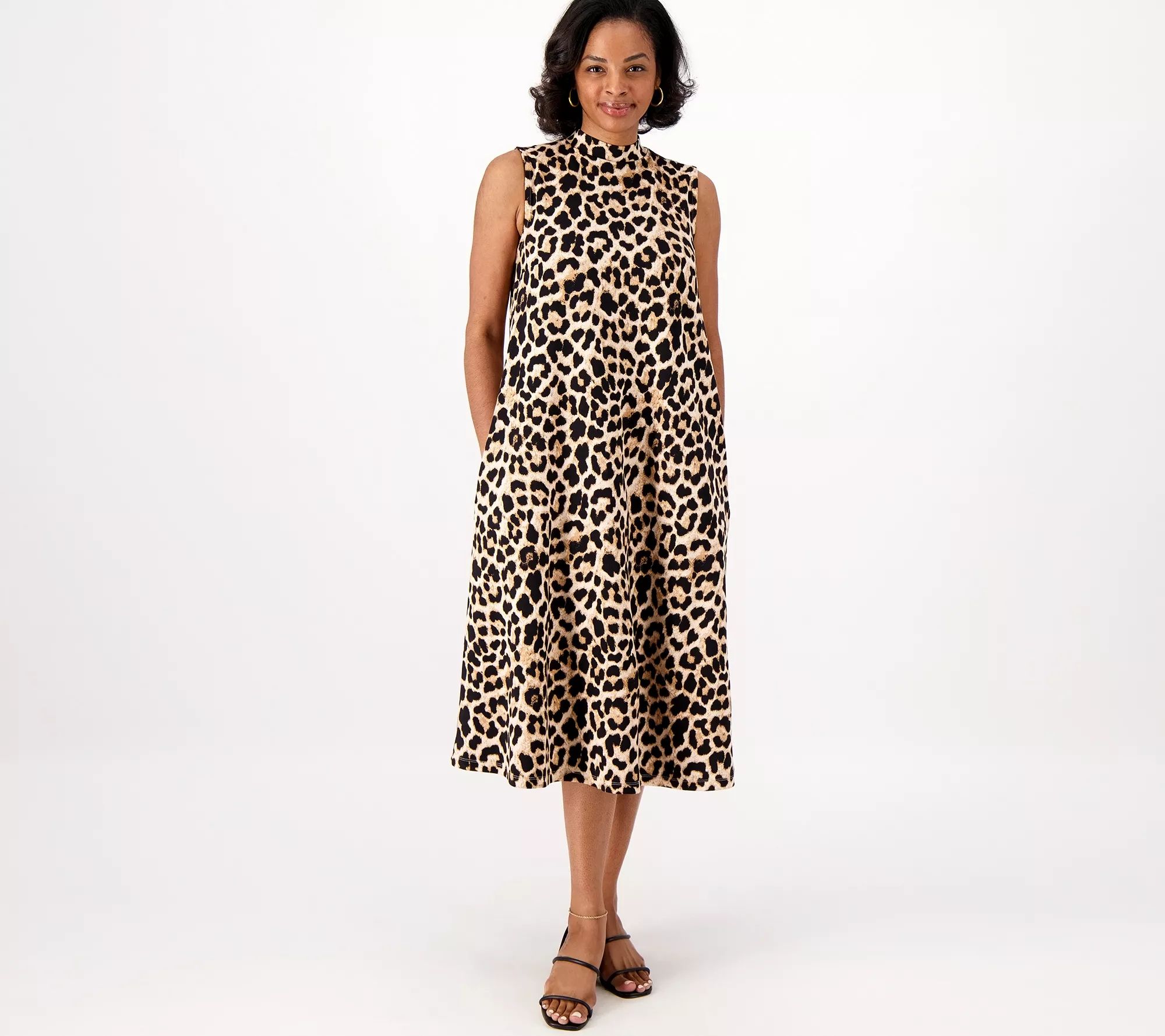 Girl With Curves Ponte Mock Neck Midi Dress - QVC.com | QVC