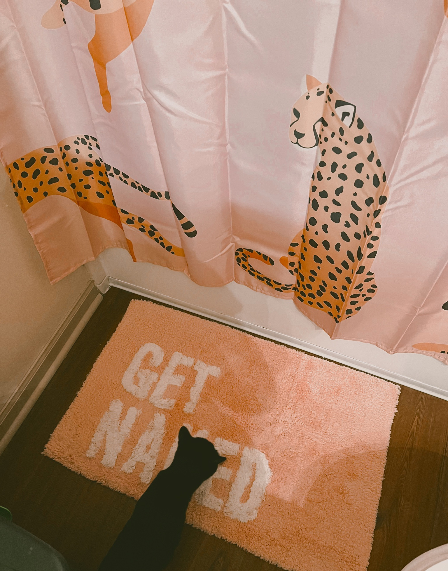 pirate knows the drill… or he’s thinking the shower curtain is an image of his wildlife mother 

#LTKhome