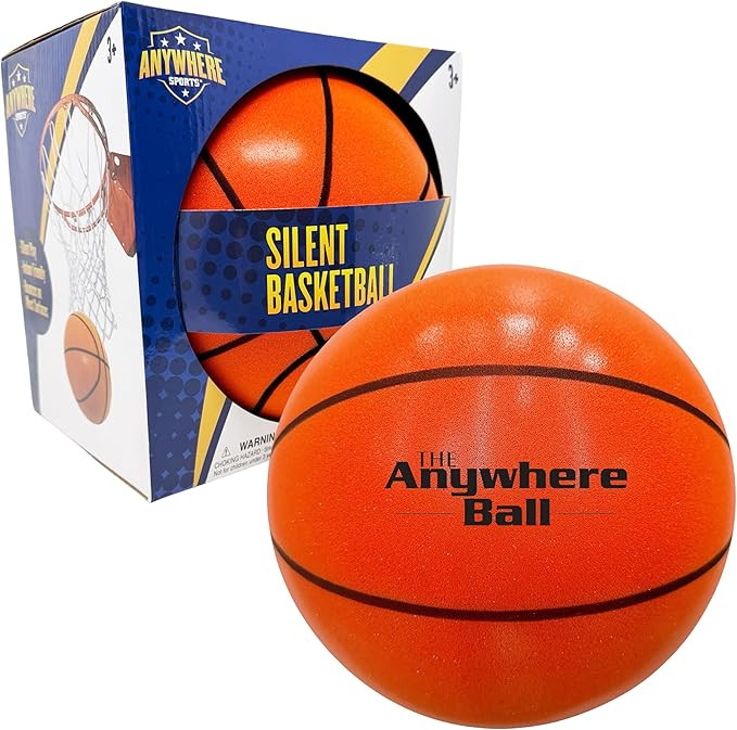 Anywhere Ball, Silent Basketball, Airless Foam for Indoor Training, Dribbling, and Realistic Boun... | Amazon (US)