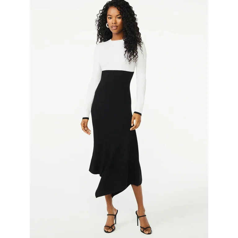 Scoop Women's Asymmetrical Dress | Walmart (US)