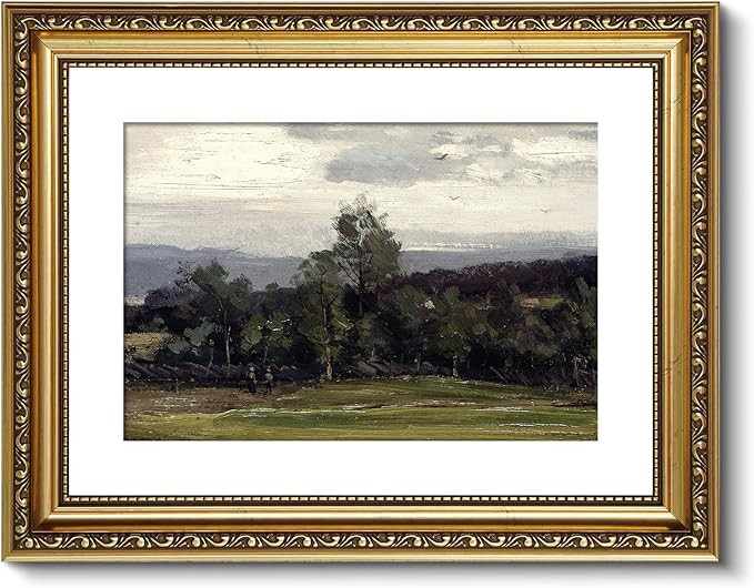 ARPEOTCY Vintage Gold Framed Wall Art, 11x14 Inch Fields Landscape Retro Picture Paintings, Antiq... | Amazon (US)