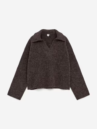 Alpaca-Wool Blend Jumper – Brown – Women – ARKET GB | Arket UK